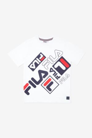 FILA Charles Tee Shirts White,Kids Clothing | CA.DZBGFE981